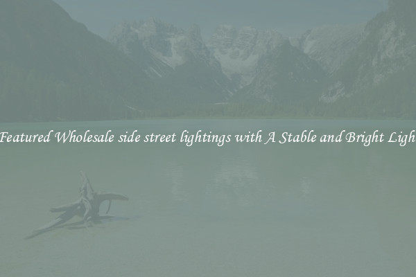 Featured Wholesale side street lightings with A Stable and Bright Light