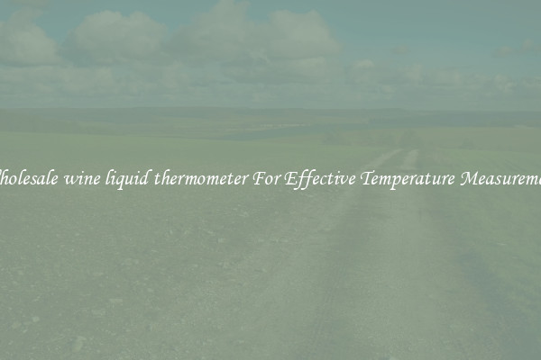 Wholesale wine liquid thermometer For Effective Temperature Measurement