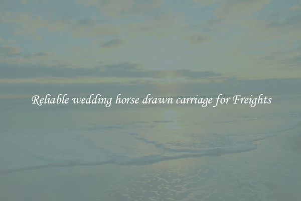 Reliable wedding horse drawn carriage for Freights