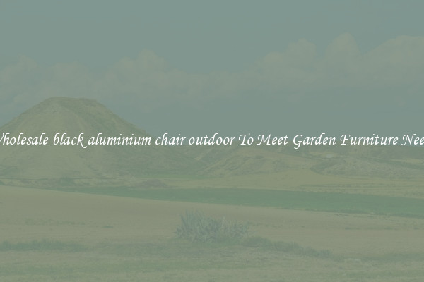Wholesale black aluminium chair outdoor To Meet Garden Furniture Needs