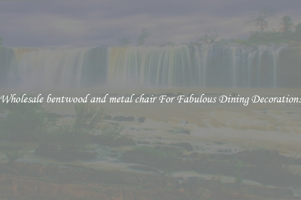 Wholesale bentwood and metal chair For Fabulous Dining Decorations