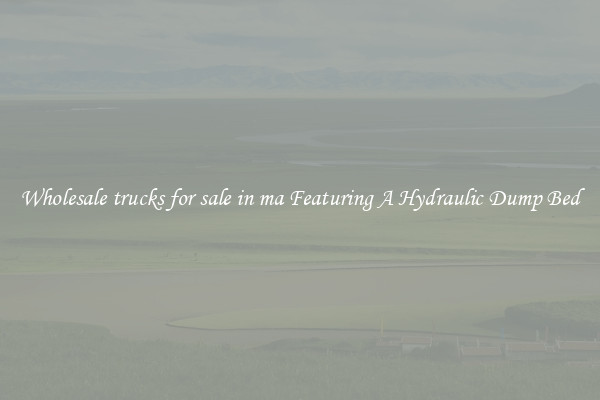 Wholesale trucks for sale in ma Featuring A Hydraulic Dump Bed