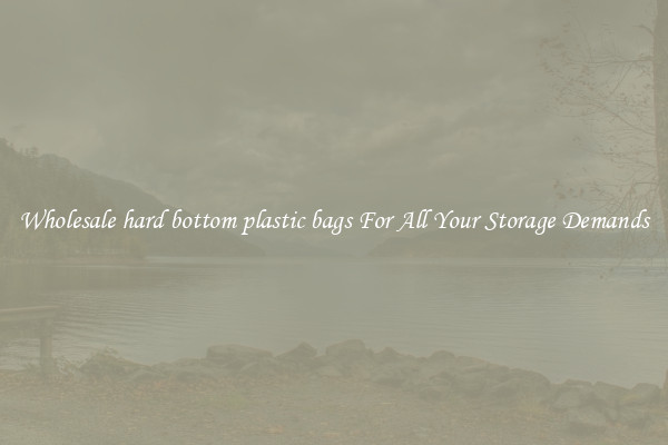 Wholesale hard bottom plastic bags For All Your Storage Demands