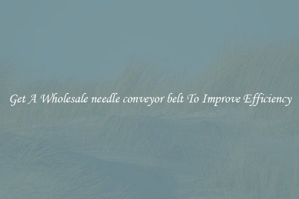 Get A Wholesale needle conveyor belt To Improve Efficiency