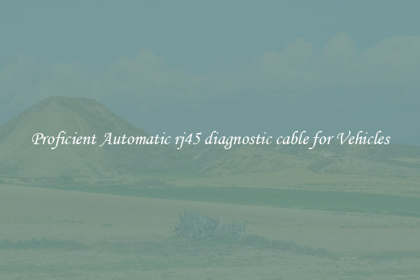 Proficient Automatic rj45 diagnostic cable for Vehicles