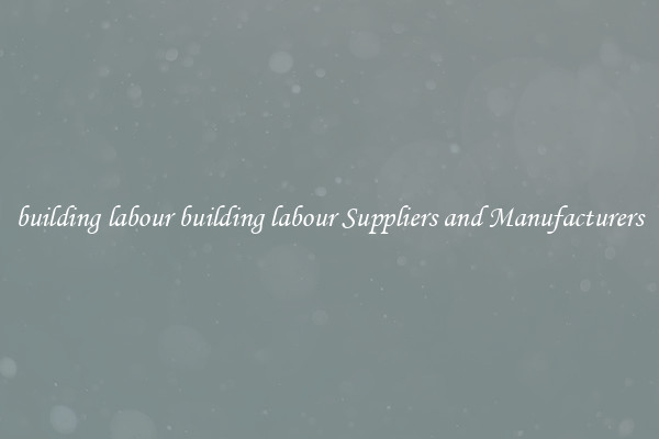 building labour building labour Suppliers and Manufacturers