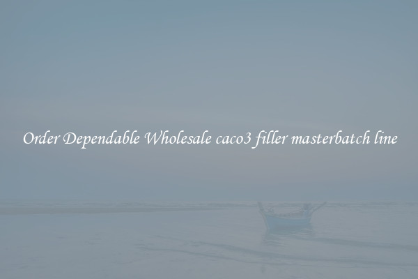 Order Dependable Wholesale caco3 filler masterbatch line