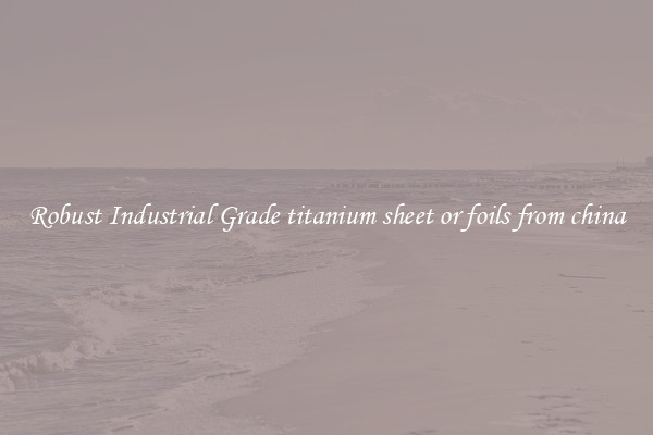 Robust Industrial Grade titanium sheet or foils from china