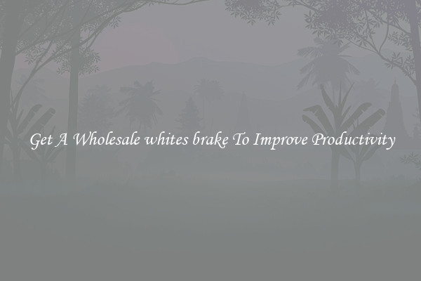 Get A Wholesale whites brake To Improve Productivity