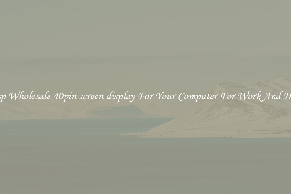 Crisp Wholesale 40pin screen display For Your Computer For Work And Home