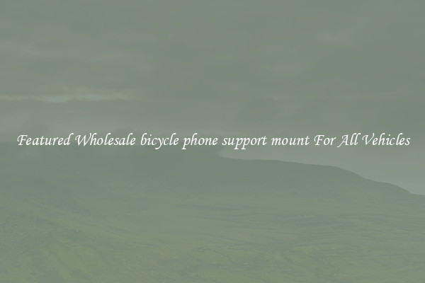Featured Wholesale bicycle phone support mount For All Vehicles