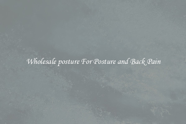 Wholesale posture For Posture and Back Pain